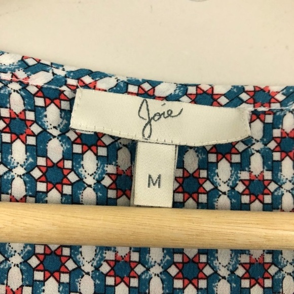 Joie Violette Peacock Print Silk Blouse - Picture 4 of 8